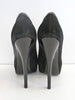 MISSONI Black Suede & Leather Patent Detail Very High Heel Platform Court Shoes