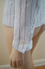 GERARD DAREL Off White & Dark Navy Stripe Lined Summer Blazer Jacket EU38; UK10