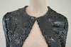 FREDA Designer Stunning Black Sequin Embelished Evening Jacket UK8 RRP £480