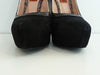 MISSONI Black Suede & Leather Patent Detail Very High Heel Platform Court Shoes