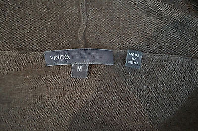 VINCE Designer Knitted Brown Tie Waist Long Sleeve Cardigan Top Sz:M