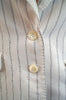 GERARD DAREL Off White & Dark Navy Stripe Lined Summer Blazer Jacket EU38; UK10