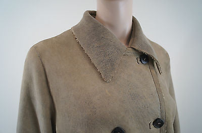 CRISTIANO DI THIENE Made In Italy Reversable Sheepskin & Fabric Coat IT46; UK14