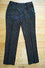 ALEXANDER MCQUEEN Black Fine Rib Textured Evening Trousers / Pants UK12; IT40