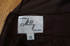 MILLY OF NEW YORK Chocolate Brown Gold Tone Waist Detail Pleated Evening Dress M