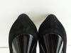 MISSONI Black Suede & Leather Patent Detail Very High Heel Platform Court Shoes