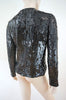 FREDA Designer Stunning Black Sequin Embelished Evening Jacket UK8 RRP £480