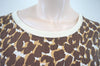 MARC BY MARC JACOBS Designer Brown & Beige Animal Print Long Length Summer Top