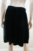 LANVIN Hiver 2005 Dark Navy Blue Velvet Pleated Short Skirt UK12 EU40