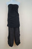 PINKO Black Cotton Bandeau Top & Charcoal Grey Silk Cargo Playsuit Jumpsuit UK8