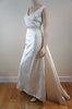 LAZARO COUTURE Designer Ivory Wedding Dress / Gown, Detachable Train & Veil