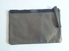 LANVIN PARIS Bronze Leather Metallic Small Evening Zip Top Clutch Bag / Purse