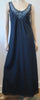 ELIE TAHARI Black Midnight Navy Embroidered Scoop Neck Sleeveless Maxi Dress 10