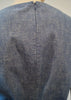 PHILOSOPHY DI LORENZO SERAFINI Blue Cotton Sleeveless Peplum Hemline Top UK10