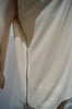 HOTEL PARTICULIER Cream Scoop Neckline Exposed Zipper Short Sleeve Blouse Top M
