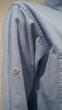 RAG & BONE NEW YORK Blue Cotton Collared Adjustable Sleeve Blouse Shirt Top 2;S