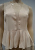 SANDRO PARIS Pale Pinky Beige Round Neck Sheer Panelled Sleeveless Evening Top 2