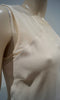 SANDRO PARIS Pale Pinky Beige Round Neck Sheer Panelled Sleeveless Evening Top 2