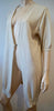 FABIANA FILIPPI Cream & Grey Cotton Plunge V Neck Long Length Knitwear Cardigan