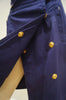 MARC BY MARC JACOBS Women's Purple Blue 100% Cotton Wrap Front Skirt US10 UK14
