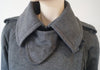 BUI DE BARBARA BUI Grey Double Breasted Collared Lined Winter Jacket Coat 40; 12