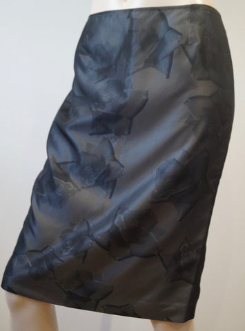 JITROIS Made In France Black Patent Leather Mid-Length Slim Pencil Skirt 40 UK12