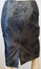AGNES B Womens Charcoal Grey Sheen Large Floral Print Lined Pencil Skirt 40 UK14