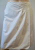 PAULE KA Women's White Cotton Blend Pleated Front Short Length Skirt FR40 UK12