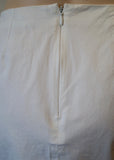 PAULE KA Women's White Cotton Blend Pleated Front Short Length Skirt FR40 UK12