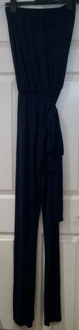 THE WHITE COMPANY LONDON Black Sleeveless Elasticated Waist Jumpsuit 36 UK8
