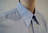 YVES SAINT LAURENT Menswear Blue White 100% Cotton Striped Formal Shirt 39/15.5