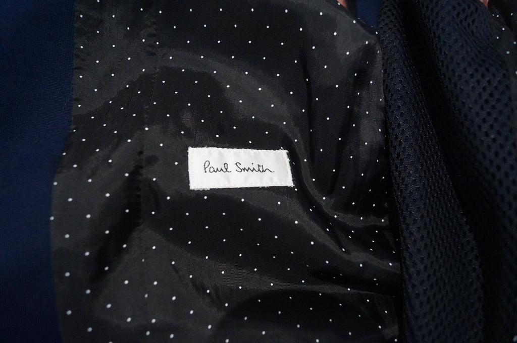 PAUL SMITH Menswear Navy Blue 100% Cotton Lightweight Summer Blazer Jacket L