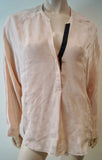 ZADIG & VOLTAIRE DELUXE Nude Pale Pink Silk TINE JAC Floral Print Blouse M