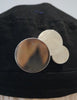 MULBERRY Black 100% Cotton Branded Silver Detail Lined Peaked Casual Cap Hat