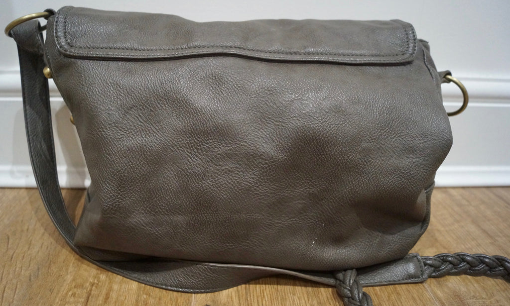MULBERRY Women's Brown Leather Flap Over Branded Plaited Shoulder Strap Bag