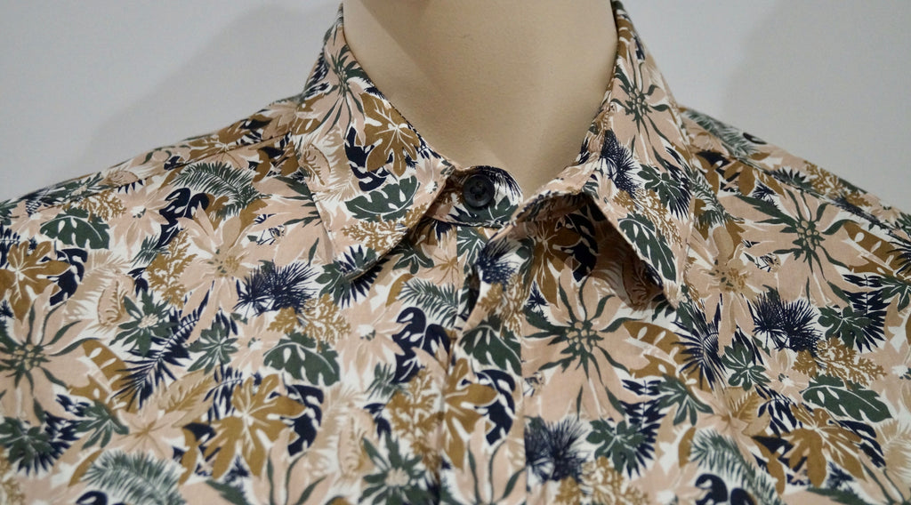 RAG & BONE Beige & Multi-Colour 100% Cotton Floral Print Blouse Shirt Top Sz:M