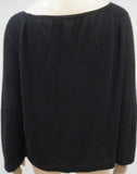 CHLOE Women's Black Cashmere Scoop Neckline Long Sleeve Jumper Sweater Top M
