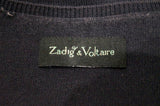 ZADIG & VOLTAIRE Black 100% Cotton SOHO Detail Rear Sleeveless Jumper Dress M