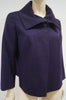 AKRIS Women's Purple 100% Cashmere Collared 3/4 Sleeve Winter Jacket US8 UK12