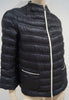 MONCLER Black & White Round Neck Zip Fastened Lightweight Quilted Jacket 2/M