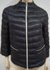 MONCLER Black & White Round Neck Zip Fastened Lightweight Quilted Jacket 2/M