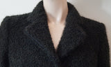 ARMANI COLLEZIONI Virgin Wool Mohair Blend Black Blazer Jacket Top Sz:42 UK10