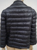 MONCLER Black & White Round Neck Zip Fastened Lightweight Quilted Jacket 2/M