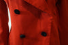 AKRIS LINEA B Red Wool Black Collar Double Breasted Blazer Jacket Sz40 UK12