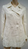 FARHI BY NICOLE FARHI Winter White Cotton & Linen Double Breasted Jacket UK10