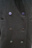 DKNY DONNA KARAN NEW YORK Black Wool Angora Rabbit Collared Overcoat Coat 12