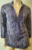 TORY BURCH Women's Blue Purple 100% Cotton Abstract Print Tunic Kaftan Top 4 UK8