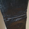 JITROIS Black & White Lambskin Leather Splatter Print Trousers Pants Sz40 UK12