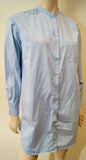 PAUL BY PAUL SMITH Pale Blue 100% Cotton Collarless Long Length Shirt 42 UK10