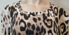 NETA EFRATI Women's Cream Beige Brown Leopard Animal Print Jersey Dress S/M BNWT